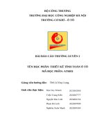 Bài báo cáo thường xuyên 2 tên học phần thiết kế tính toán Ô tô