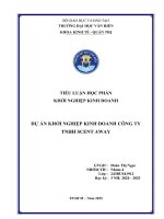 Khởi nghiệp kinh doanh dự Án khởi nghiệp kinh doanh công ty tnhh scent away
