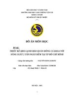 Đề tài thiết kế kho lạnh bảo quản Đông cá basa với năng suất 2 tấnngày Đêm tại tp hồ chí mình