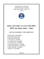 Tiểu luận cuối môn môn kỹ thuật audio – video Đề tài giai Điệu vượt thời gian