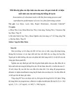 Association of colostrum traits sữa non với quá trình Đẻ