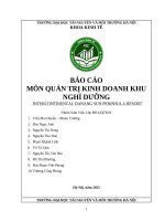 Báo cáo môn quản trị kinh doanh khu nghỉ dưỡng intercontinental danang sun peninsula resort
