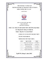 Nhu cầu nhà Ở cho sinh viên trường Đại học sư phạm kỹ thuật tp hcm  thực trạng và giải pháp