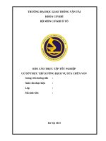 Báo cáo thực tập tốt nghiệp cơ sở thực tậpxưởng dịch vụ sửa chữa vov