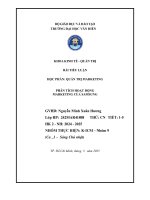 Phân tích hoạt Động marketing của samsung