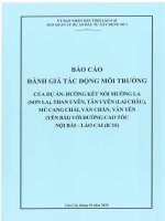 Báo cáo Đánh giá tác Động môi trường dự Án Đường kết nối mường la than uyên tân uyên