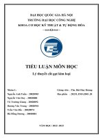 Tiểu luận môn học lý thuyết cắt gọt kim loại