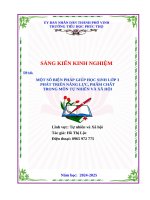 Một số biện pháp giúp học sinh lớp 3 phát triển năng lực, phẩm chất trong môn tự nhiên và xã hội