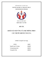 Đề tài khảo sát Đáp Ứng của hệ thống treo cầu trước khi xe vào cua