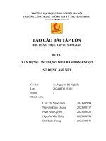 Đề tài xây dựng Ứng dụng web bán bánh ngọt sử dụng asp net