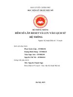 Hệ thồng nhúng Đếm số lần reset và lưu vào lịch sử hệ thống