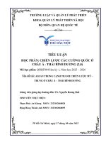 Đề tài asean trong cạnh tranh chiến lược mỹ  trung Ở châu Á  thái bình dương