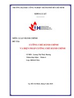 Đề tài cưỡng chế hành chính và biện pháp cưỡng chế hành chính
