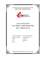 IUH - BÁO CÁO THỰC HÀNH QUÁ TRÌNH VÀ THIẾT BỊ HÓA HỌC - THỜI GIAN LƯU