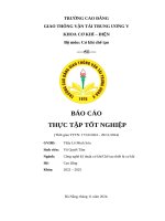 Báo cáo thực tập tốt nghiệp công ty cơ khí Bách Tùng