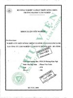 Nghiên cứu một số Đặc Điểm tái sinh của loài lim xanh tại công ty lâm nghiệp và dịch vụ hương sơn   hà tĩnh