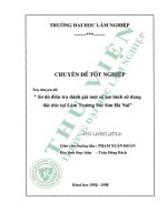 Sơ bộ Điều tra Đánh giá một số mô hình sử dụng Đất dốc tại lâm trường sóc sơn hà nội