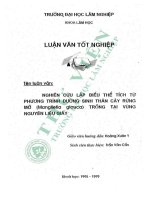 Nghiên cứu lập biểu thể tích từ phương trình Đường sinh thân cây rừng mỡ (manglietia glauca) trồng tại vùng nguyên liệu giấy