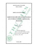 Nghiên cứu Đặc Điểm thoát hơi nước của mốt Ố loài cây rừng tại xã tân mai, huyện mai châu, tỉnh hòa bình