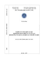 Nghiên cứu tổng hợp vật liệu họ prussian blue (mhcf, m = fe, ni, co, ce) Định hướng Ứng dụng làm Điện cực cho siêu tụ Điện