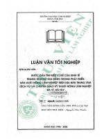 Bước Đầu tìm hiểu vị trí của kinh tế trang trại (hộ gia Đình) trong phát triển sản xuất nông lâm nghiệp trên Địa bàn trung tâm dịch vụ và chuyển giao kỹ thuật nông lâm nghiệp ba vì, hà tây