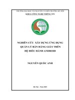 Nghiên cứu xây dựng ứng dụng quản lý bán hàng giày trên điện thoại