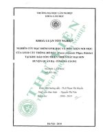 Nghiên cứu Đặc Điểm sinh học và Điều kiện nơi mọc của loài cây thông Đỏ bắc (taxus chinnensis pilger, rchder) tại khu bảo tồn thiên nhiên bát Đại sơn, huyện quản bạ, tỉnh hà giang