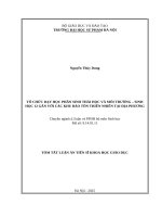 Tóm tắt luận Án (tiếng việt) tổ chức dạy học phần sinh thái học và môi trường – sinh học 12 gắn với các khu bảo tồn thiên nhiên tại Địa phương
