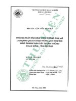 Phương pháp xác Định tưng trưởng của mỡ (manglietia glauca dandy) thông qua diện tích xung quanh thân cây tại lâm trường Đoan hùng   tỉnh phú thọ