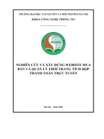 Nghiên cứu và xây dựng website mua bán và quản lý thời trang tích hợp thanh toán trực tuyến
