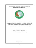 Xây dựng website đăng ký lịch khám và theo dõi đơn khám ở phòng khám 103