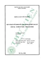 Quy hoạch sử dụng Đất lâm   nông nghiệp cho xã dân hạ   huyện kỳ sơn   tỉnh hòa bình