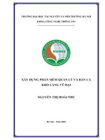 Xây dựng phần mềm quản lý và bán cá