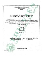Tìm hiểu một số nhân tố Ảnh hưởng Đến quy hoạch sử dụng Đất cấp vi mô và tiến hành quy hoạch sử dụng Đất cho xóm lòn   xã bình thanh   huyện kỳ sơn   tỉnh hòa bình