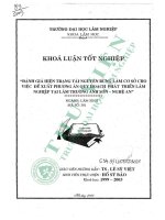 Đánh giá hiện trạng tài nguyên rừng làm cơ sở cho việc Đề xuất phương Án quy hoạch phát triển lâm nghiệp tại lâm trường anh sơn, nghệ an