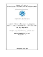 Tóm tắt nghiên cứu và phát triển mô hình học sâu cho nhận dạng cảm xúc từ tín hiệu Điện não trong Điều kiện tài nguyên hạn chế