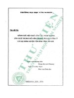 Đánh giá hiệu quả của các hoạt Động sản xuất trong mô hình trang trại gia Đình Ở xã Đại minh, huyện yên bình, tỉnh yên bái