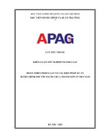 Hoàn thiện pháp luật về các biện pháp xử lý hành chính đối với người chưa thành niên ở Việt Nam