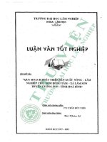 Quy hoạch phát triển sản xuất nông lâm nghiệp cho xóm rổng tằm, xã lâm sơn, huyện lương sơn, tỉnh hoà bình