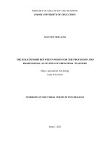 Tom tat tieng anh mối quan hệ giữa Đam mê nghề nghiệp với hoạt Động nghề nghiệp của giáo viên mầm non