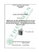 Nghiên cứu xác Định mật Độ thích hợp cho các lâm phần quế (cinamomum cassia blume) trồng thuần loài Đều tuổi tại văn yên   yên bái bằng phương pháp hình tròn 6 cây