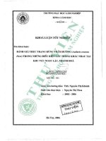Đánh giá thực trạng rừng trầm hương (auilaria crassna piere) trong Điều kiện gây trồng khác nhau tại khu vực ngọc lặc   thanh hoá