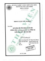 Khả năng bảo tồn ngoại vi loài bần không cánh (sonneratia apetala buch   ham) trồng tại huyện giao thủy, tỉnh nam Định