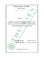 Nghiên cứu tính chu kỳ biến Đổi bề rộng vòng năm của cây trâm vối (syzygium cuminh skeels) Ở lâm trường hương sơn   hà tĩnh