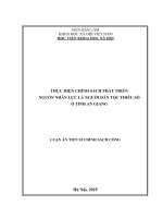Thực hiện chính sách phát triển nguồn nhân lực là người dtts Ở tỉnh an giang