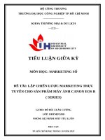 IUH - TIỂU LUẬN GIỮA KỲ MARKETING SỐ - LẬP CHIẾN LƯỢC MARKETING TRỰC TUYẾN CHO SẢN PHẨM MÁY ẢNH CANON EOS R ( SERIES)