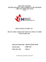 IUH - BÁO CÁO DỰ ÁN THỰC TẾ - ĐỀ TÀI: THỰC TRẠNG KẾ TOÁN TẠI CÔNG TY TNHH CÔNG NGHỆ TIB