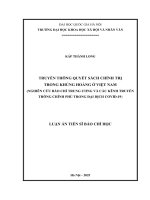 Truyền thông quyết sách chính trị trong khủng hoảng Ở việt nam (nghiên cứu báo chí trung Ương và các kênh truyền thông chính phủ trong Đại dịch covid 19)