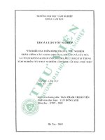 Tìm hiểu Đặc Điểm sinh thái và thử nghiệm nhân giống cây giang (melocalamus  sp) và cây nứa lá to (schizostachium pseudolima mc  clure) tại trung tâm nghiên cứu thực nghiệm lâm sinh cầu hai   phú thọ