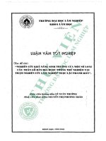 Nghiên cứu khả năng sinh trưởng của một số loài cây thân gỗ bản Địa Được trồng thử nghiệm tại trạm nghiên cứu lâm nghiệp ngọc lặc, thanh hoá